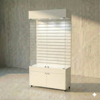 Vitrina 100x40 Ranurado SB Blanco