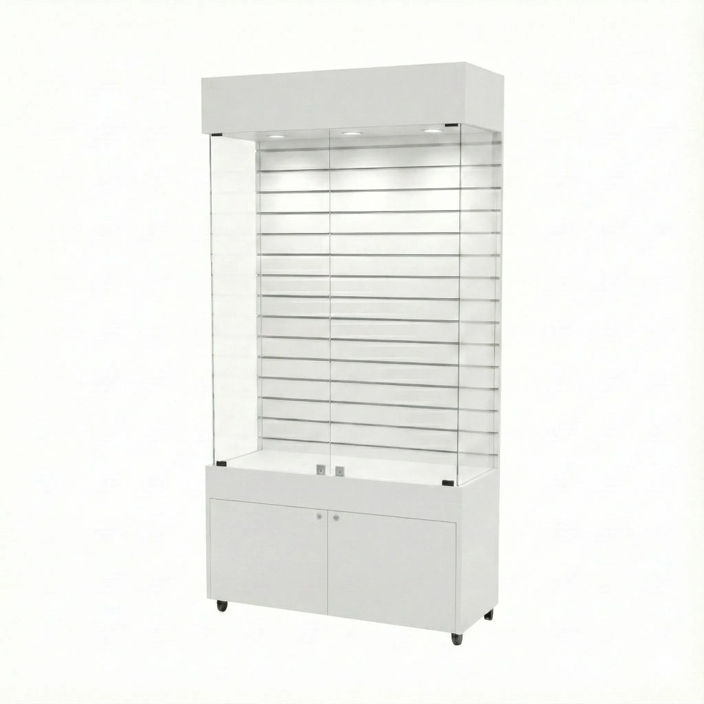 Vitrina 100x40 Ranurado SB Blanco