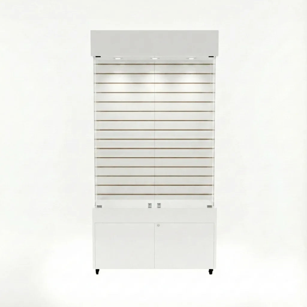 Vitrina 100x40 Ranurado SB Blanco