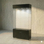 Vitrina 100x40 Ranurado SB Negro