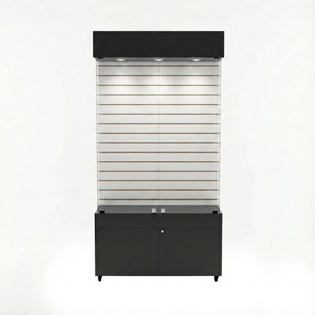 Vitrina 100x40 Ranurado SB Negro
