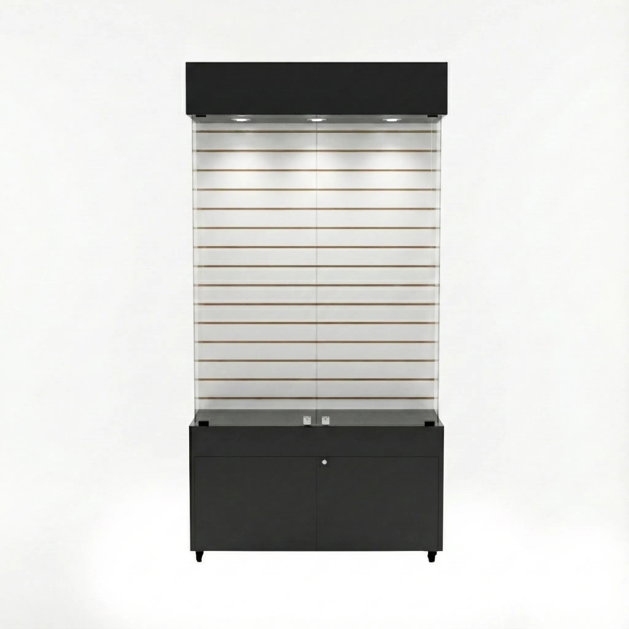 Vitrina 100x40 Ranurado SB Negro