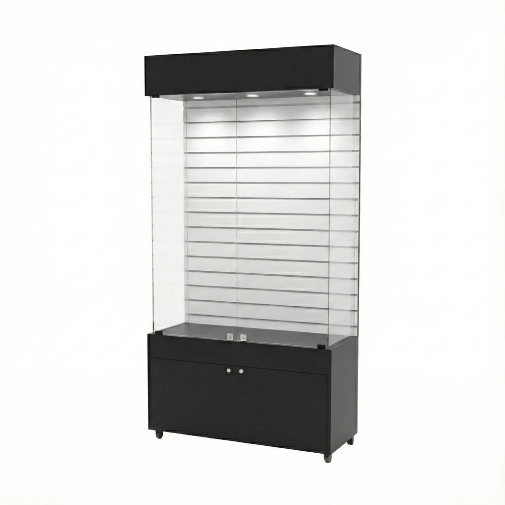 Vitrina 100x40 Ranurado SB Negro