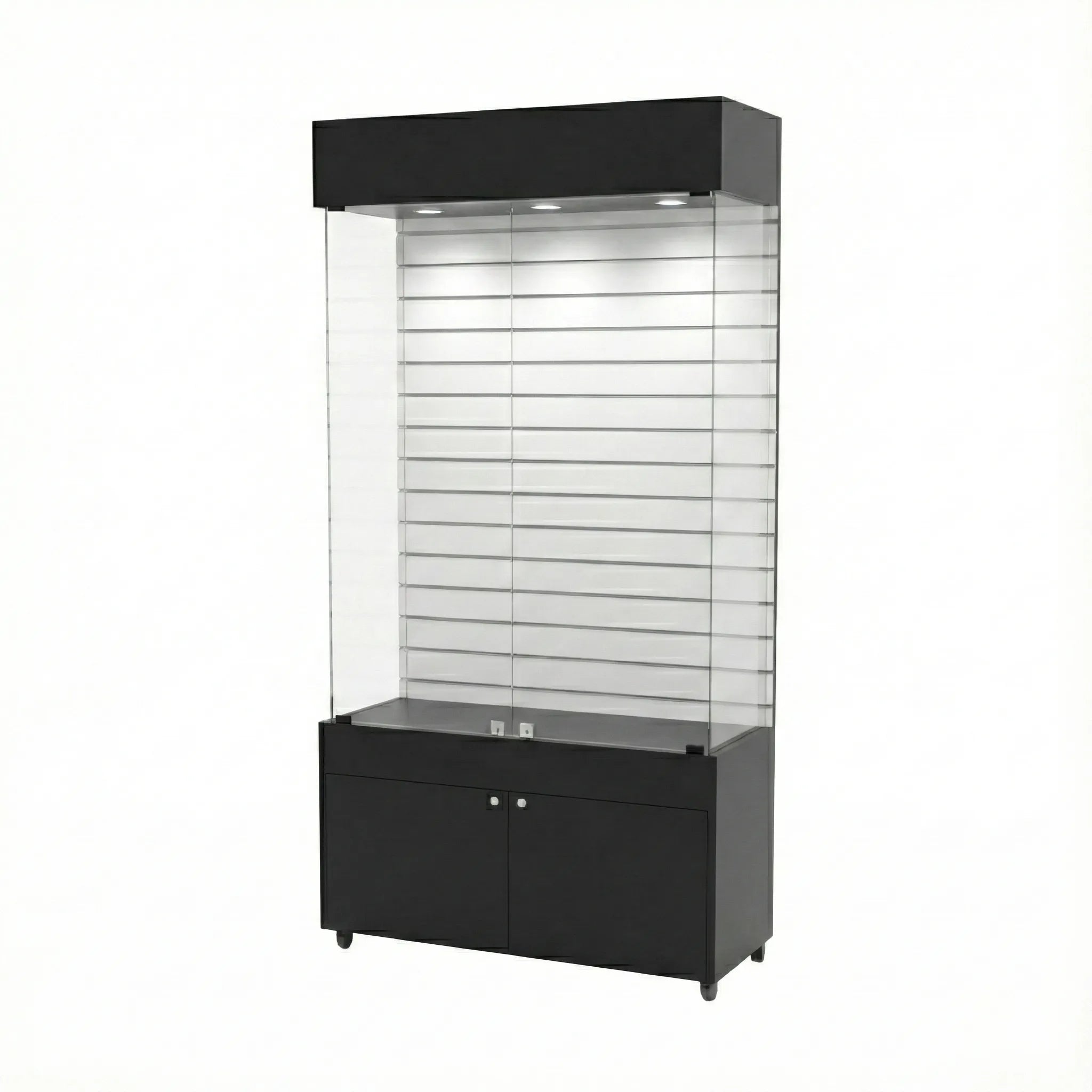 Vitrina 100x40 Ranurado SB Negro