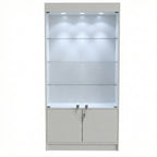 Vitrina Mural Melaminica Para Exhibición Con Bodega 100x40x200cm