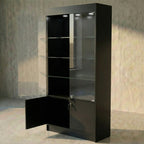 Vitrina Mural Melaminica Para Exhibición Con Bodega 100x40x200cm