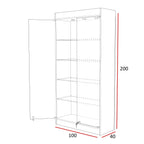 Vitrina Mural Melaminica Para Exhibición 100x40x200cm