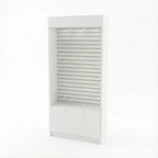 Trasera Mural Con Ranurado Y Bodega 106x30x230cm