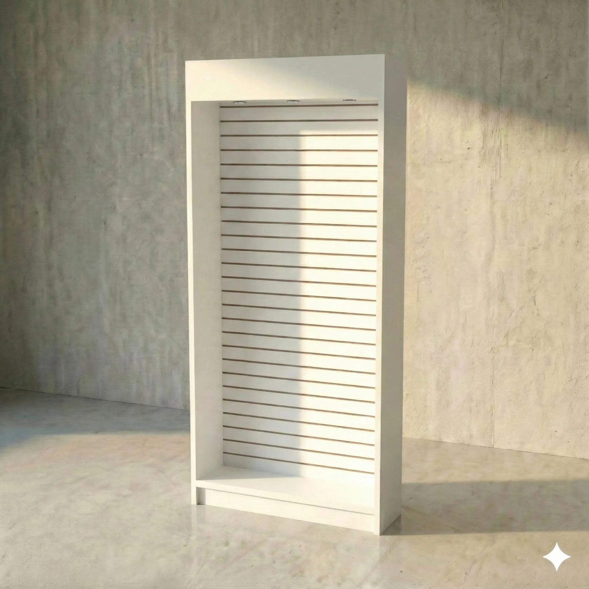 Trasera Estante Para Exhibición Con Ranurado 106x30x230cm