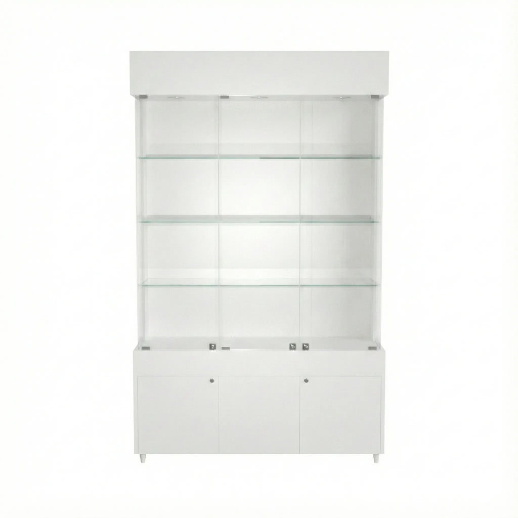 Vitrina Con Repisas Y Bodega Para Exhibición 120x40x196cm