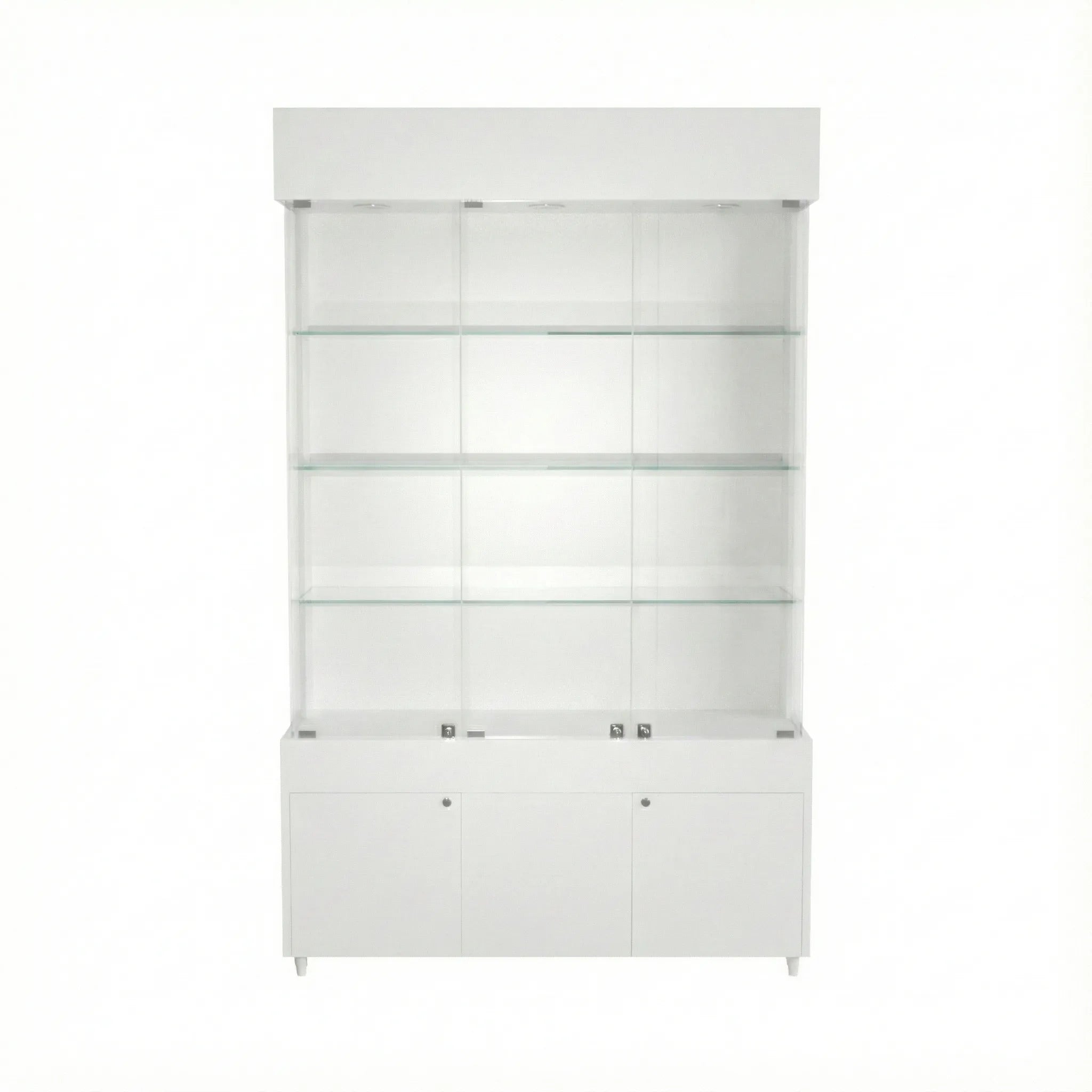 Vitrina Con Repisas Y Bodega Para Exhibición 120x40x196cm