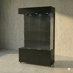 Vitrina 120x40 Liso CB Negro
