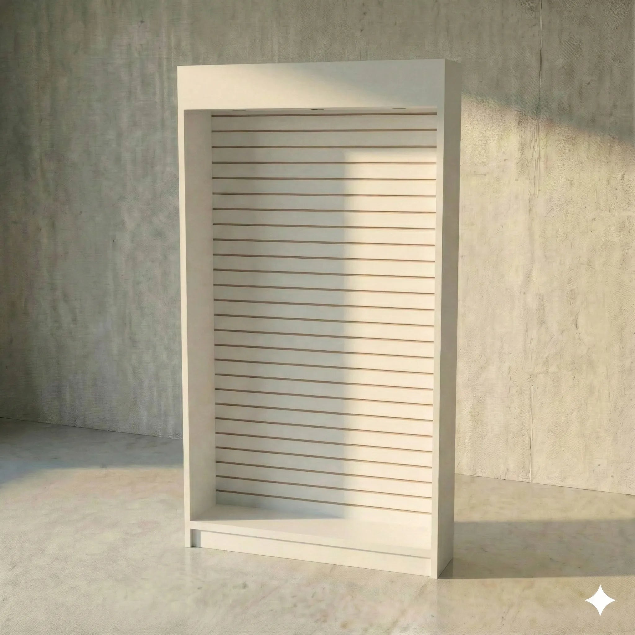 Trasera Estante Para Exhibición Con Ranurado 126x30x230cm