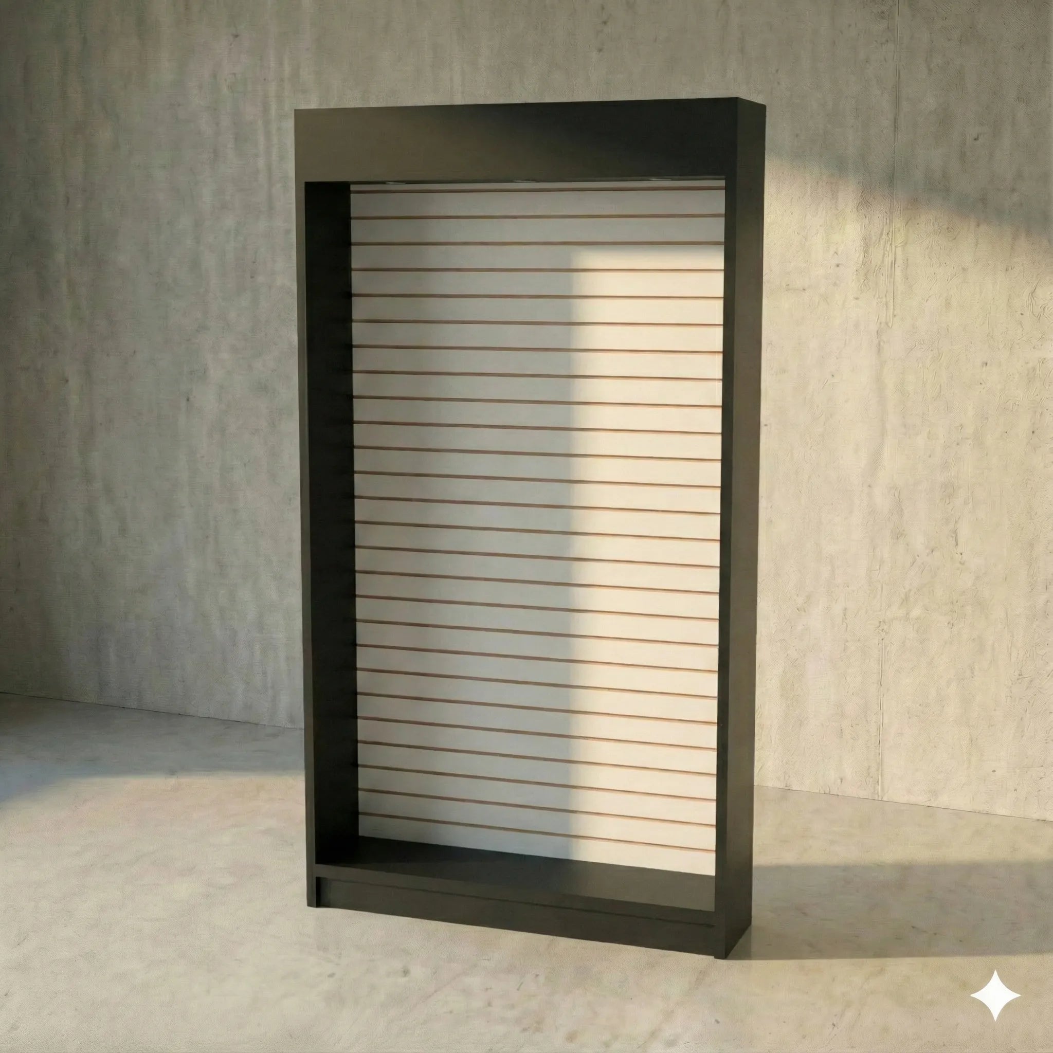 Trasera Estante Para Exhibición Con Ranurado 126x30x230cm