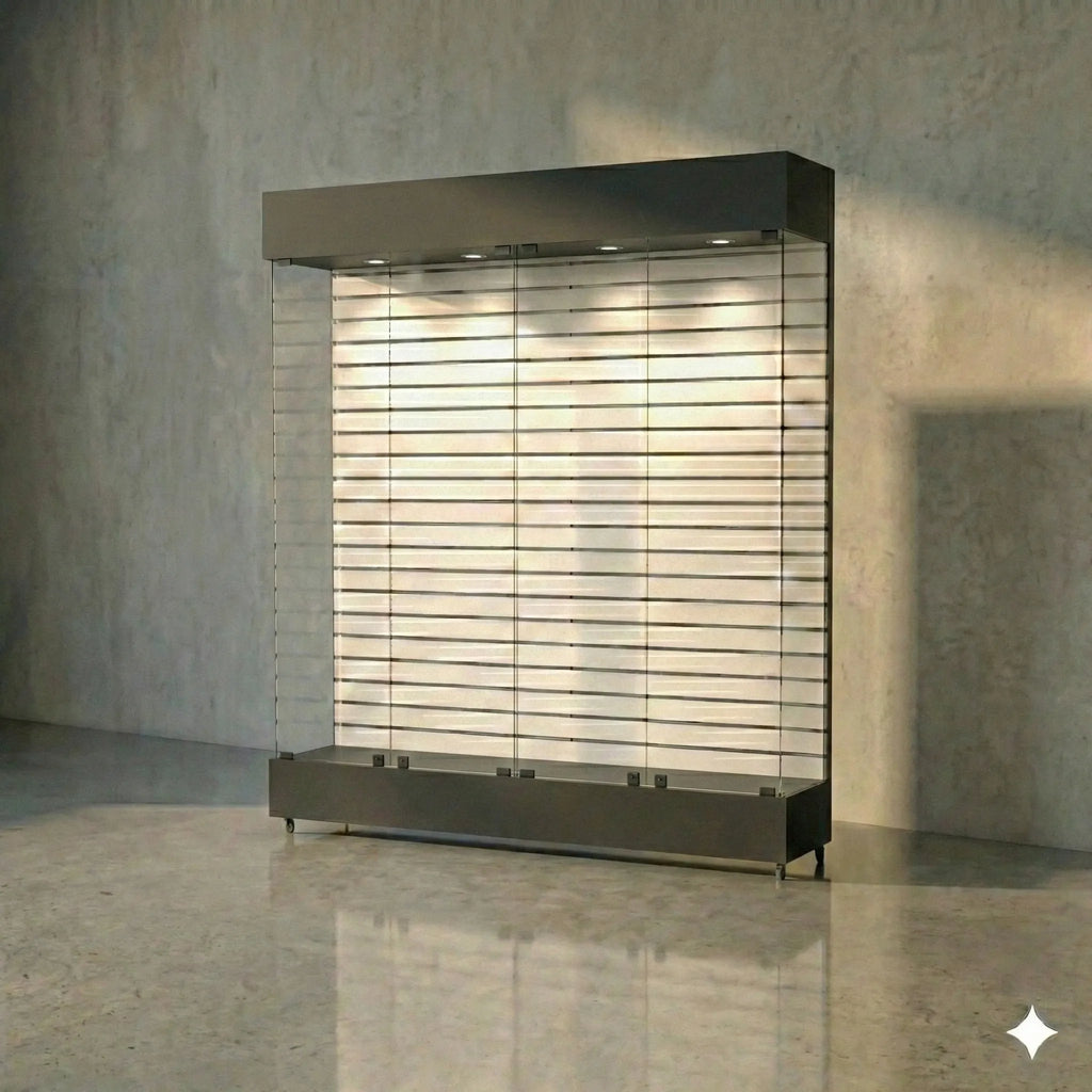 Vitrina Con Ranurado  Para Exhibición 150x40x196cm