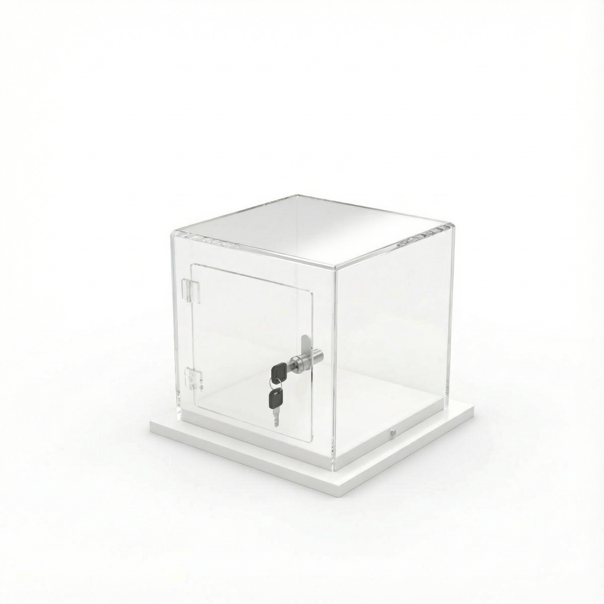Cúpula Acrílico 30x30 Con Puerta, Base Melamínica