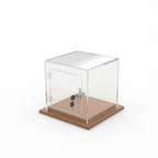 Cúpula Acrílico 30x30 Con Puerta, Base Melamínica