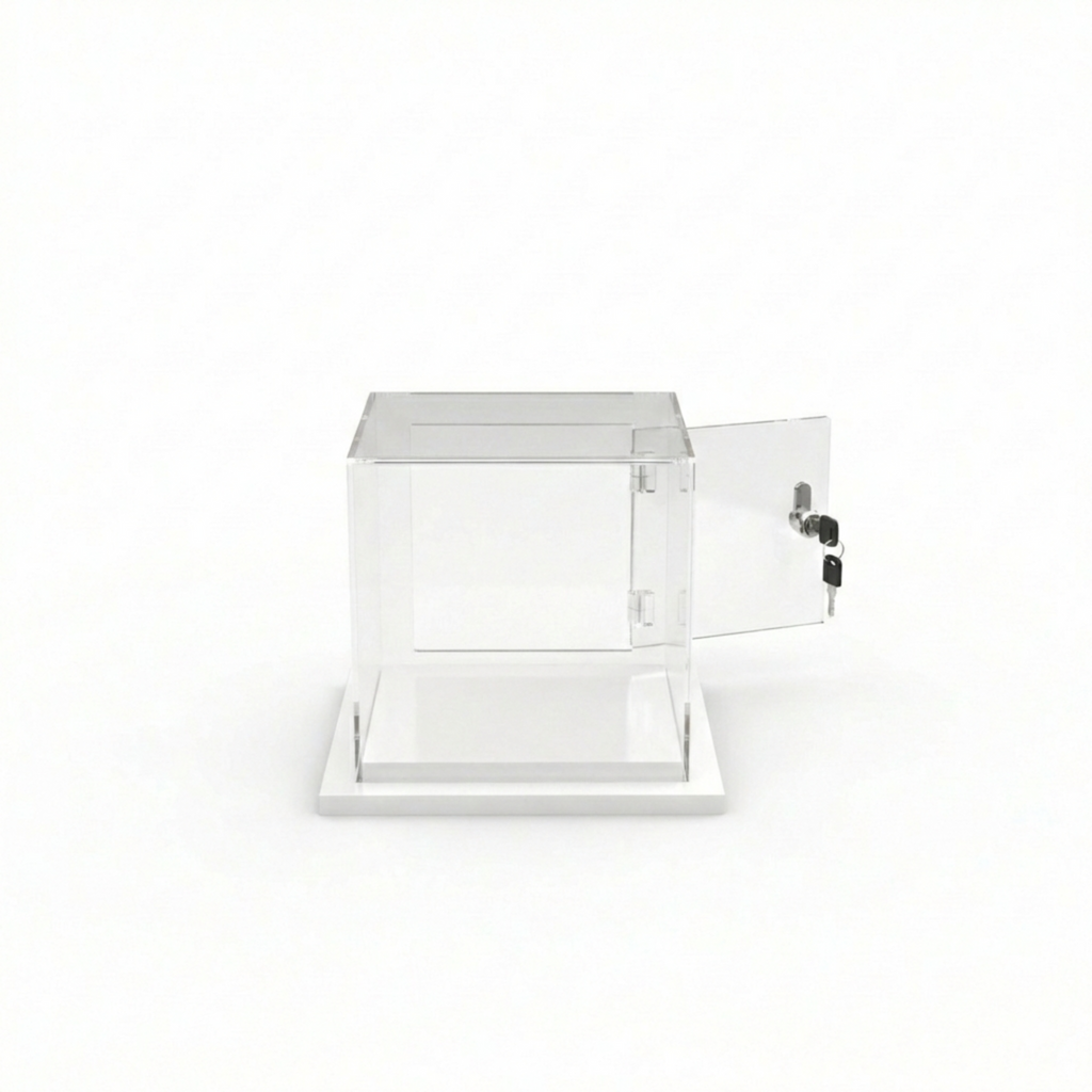 Cúpula Acrílico 30x30 Con Puerta, Base Melamínica