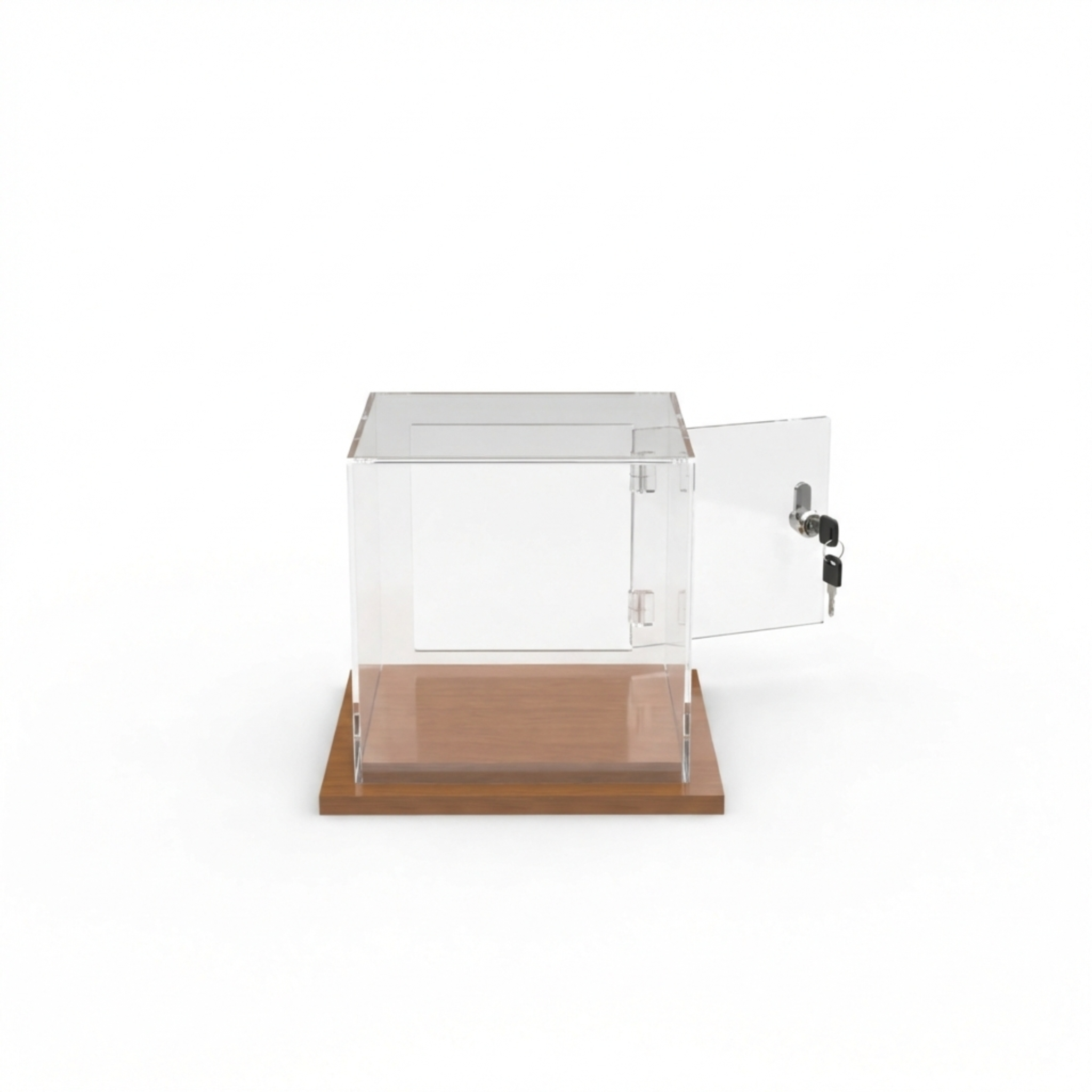 Cúpula Acrílico 30x30 Con Puerta, Base Melamínica