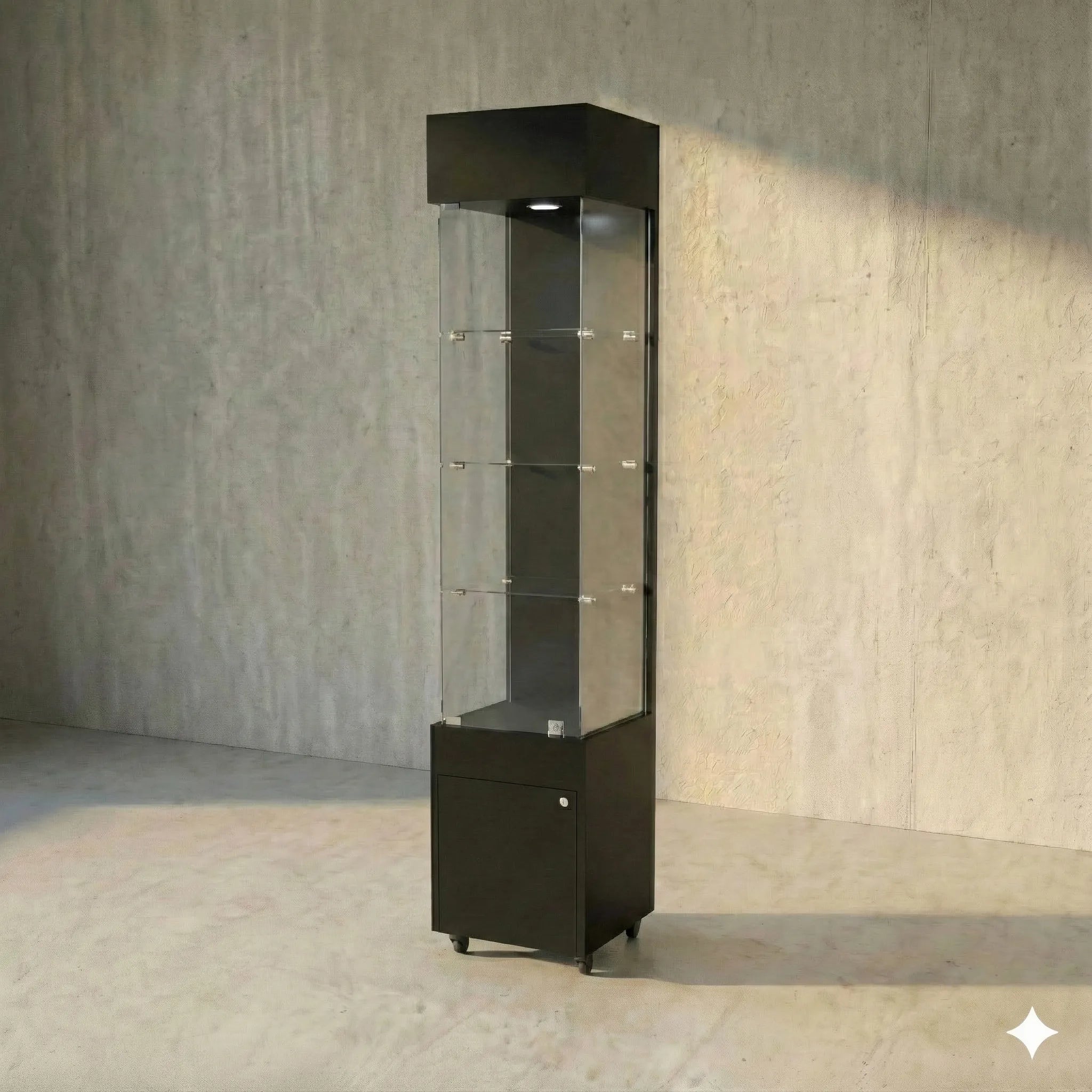 Vitrina 40x40 Liso CB Negro