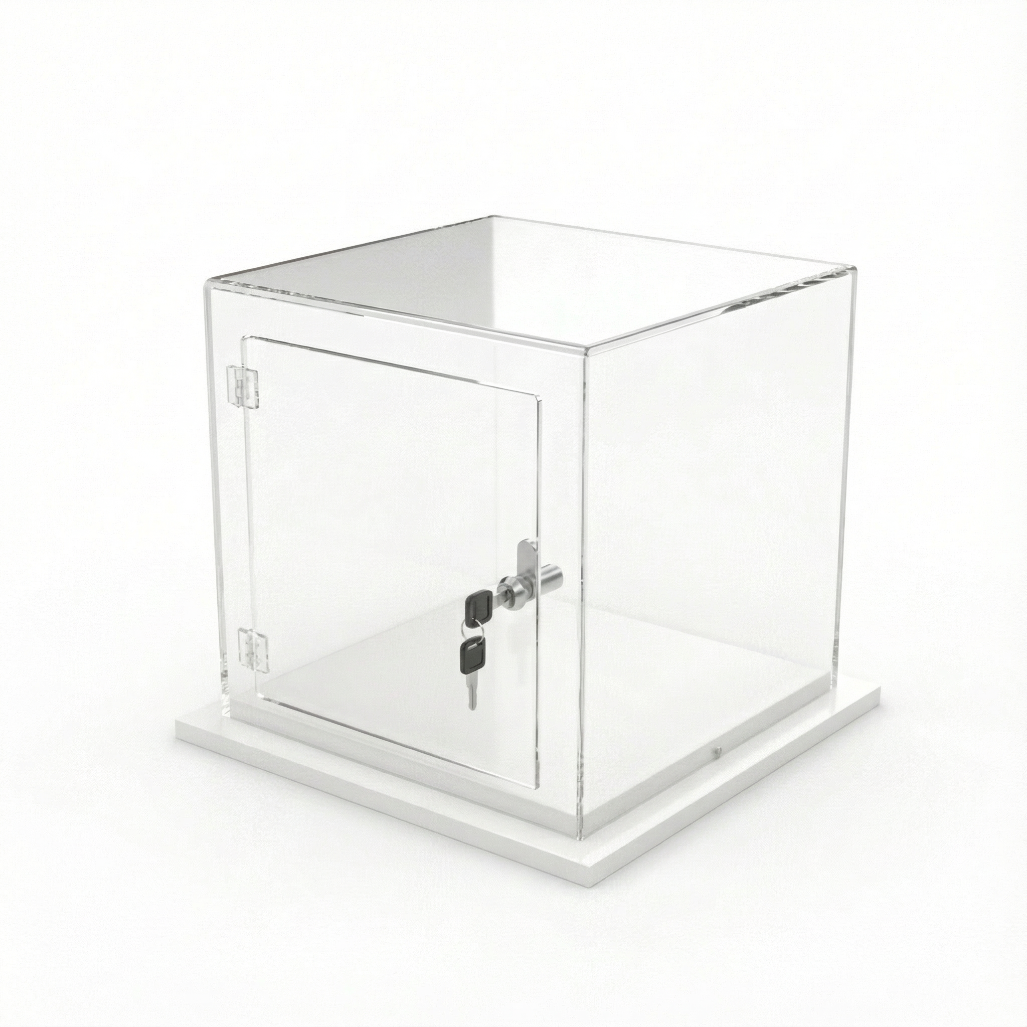 Cúpula Acrílico 40x40 Con Puerta, Base Melamínica