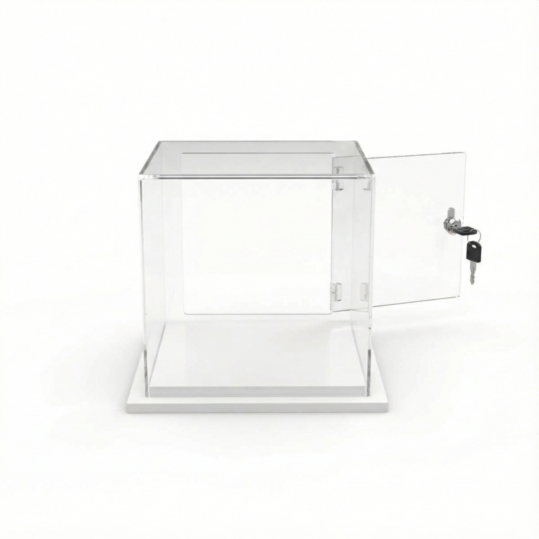 Cúpula Acrílico 40x40 Con Puerta, Base Melamínica