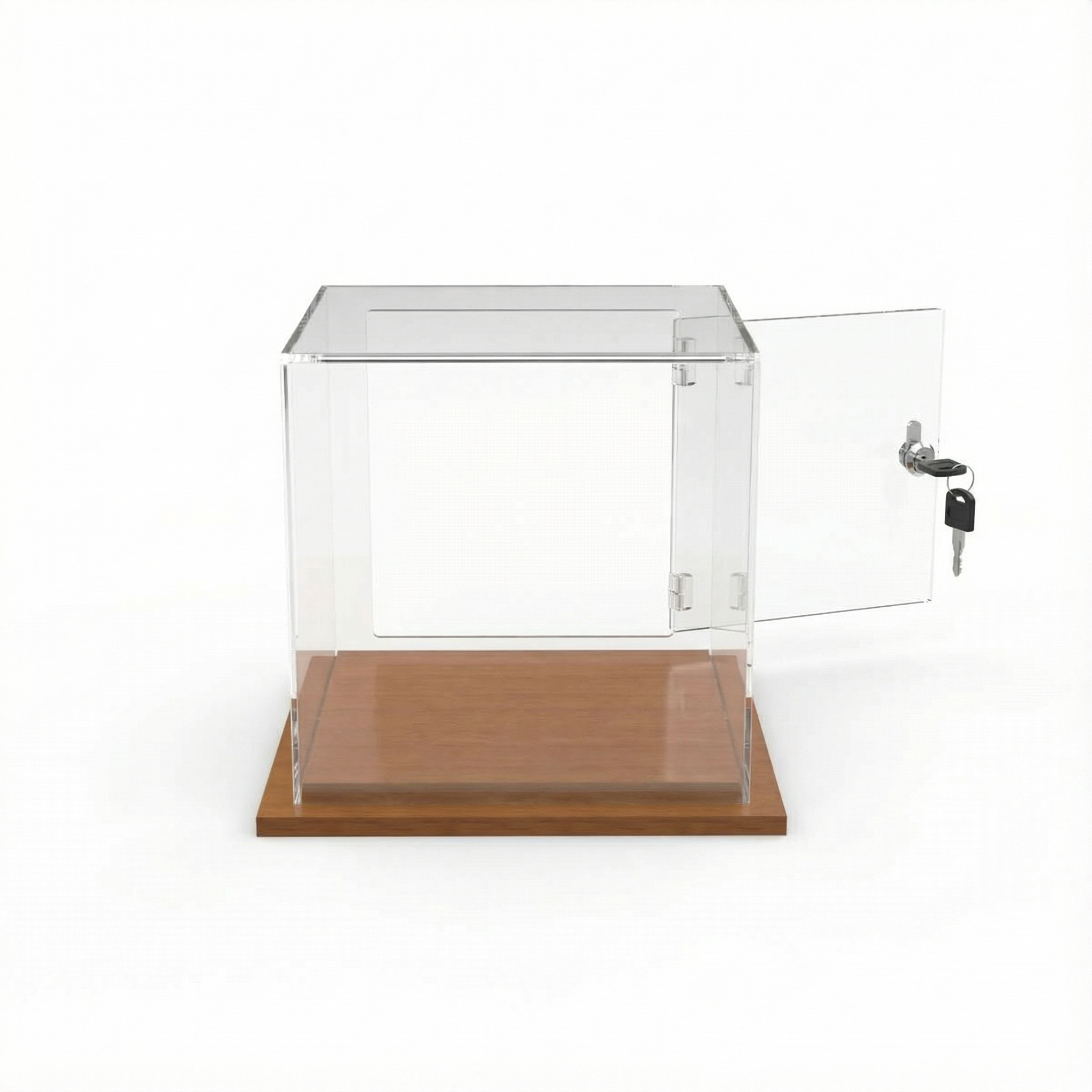 Cúpula Acrílico 40x40 Con Puerta, Base Melamínica