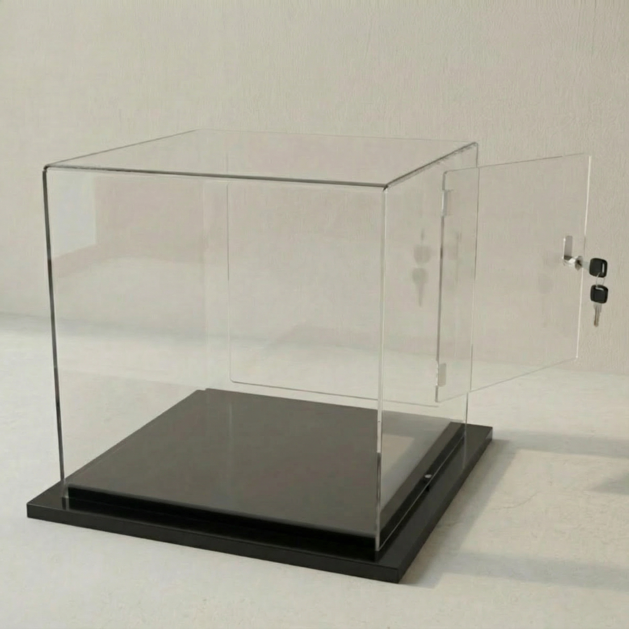Cúpula Acrílico 40x40 Con Puerta, Base Melamínica