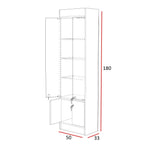 Vitrina Mural Melaminica Para Exhibición Con Bodega 50x33x180cm