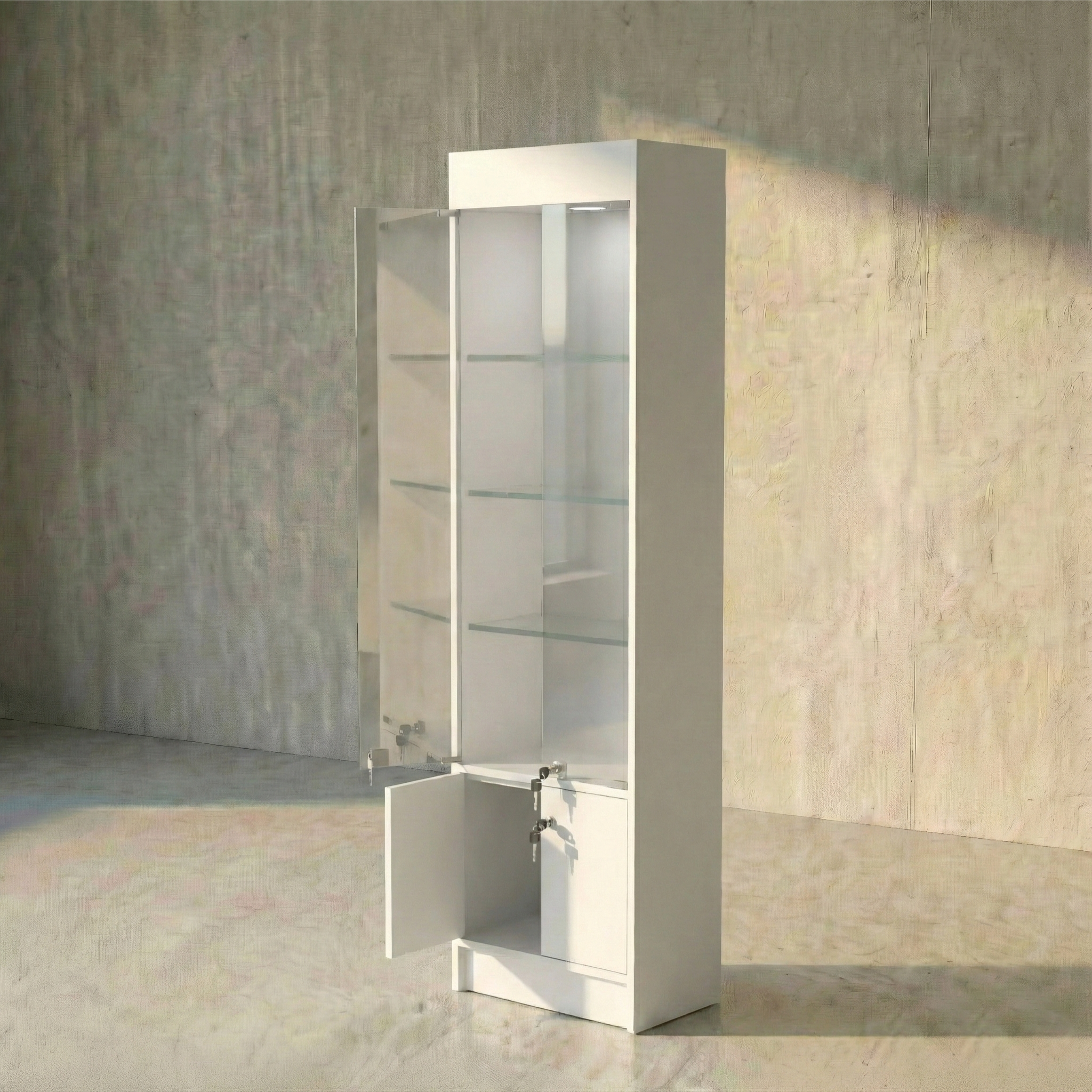 Vitrina Mural Melamínica Para Exhibición  50x33x180cm