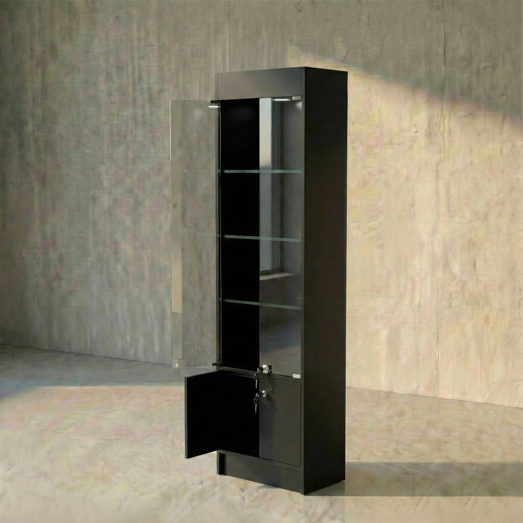 Vitrina Mural Melamínica Para Exhibición  50x33x180cm