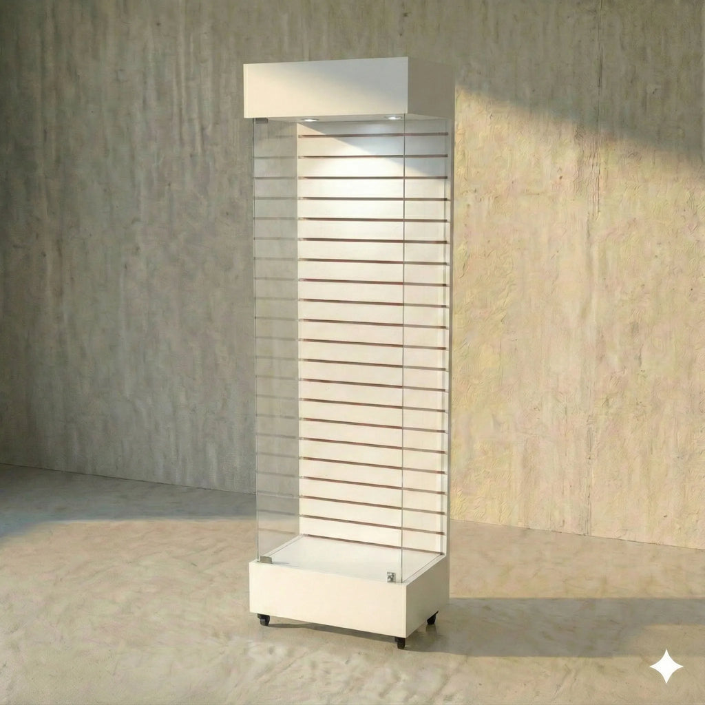 Vitrina 60x40 Ranurado SB Blanco