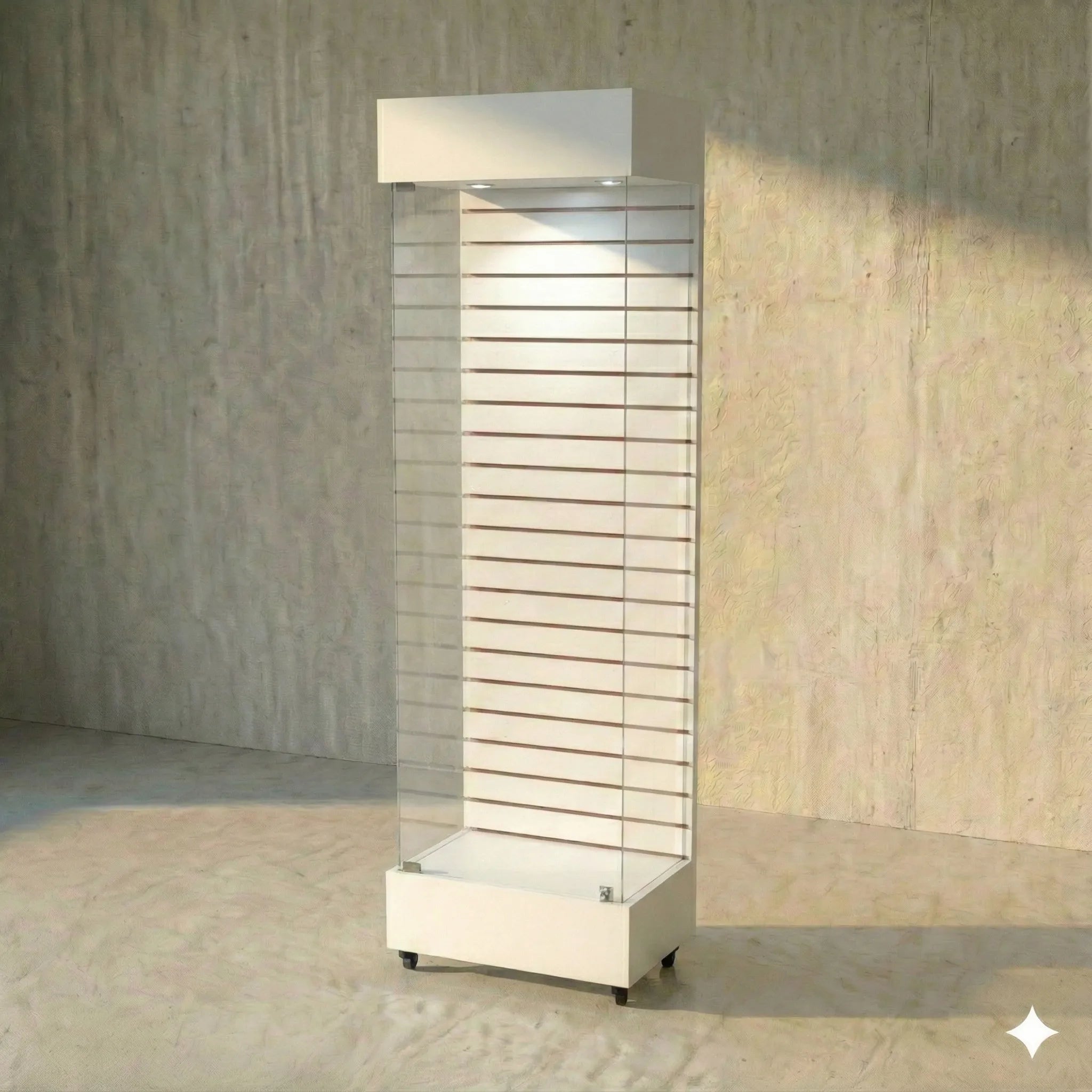 Vitrina 60x40 Ranurado SB Blanco