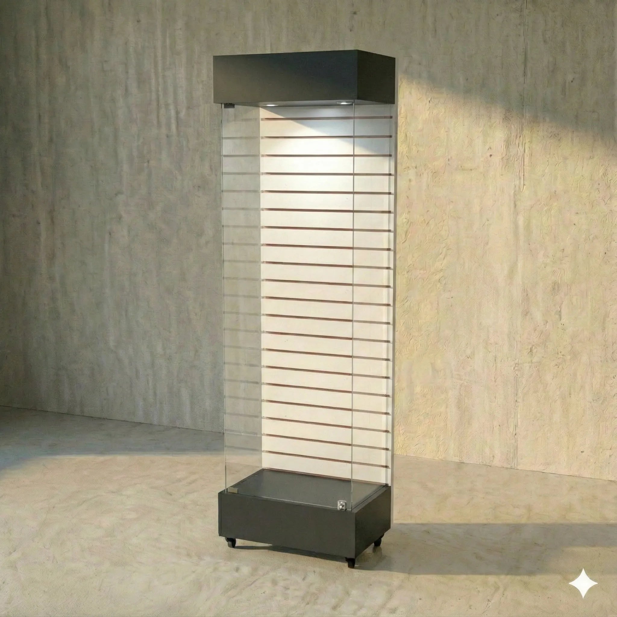 Vitrina 60x40 Ranurado SB Negro