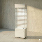 Vitrina 60x40 Ranurado CB Blanco