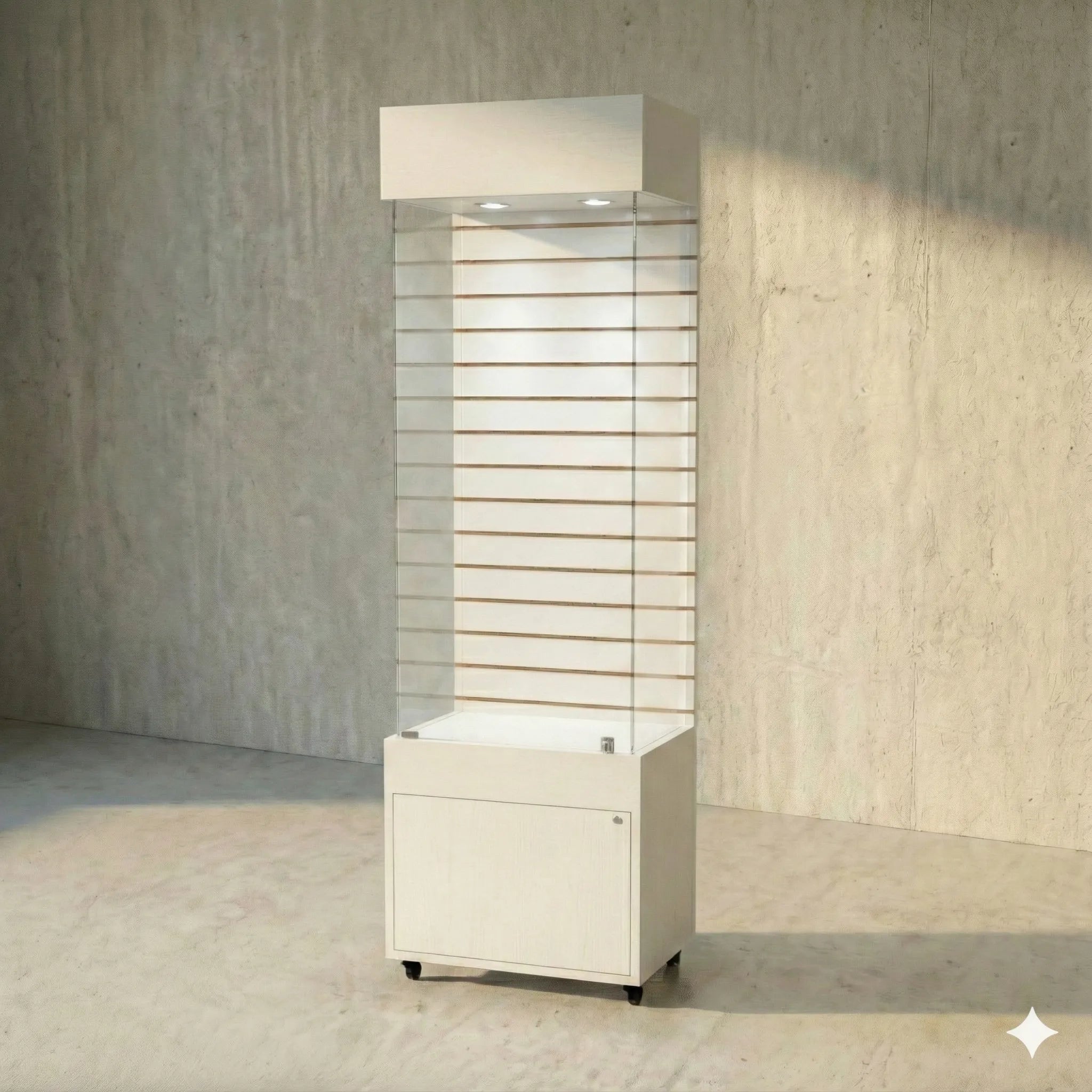 Vitrina 60x40 Ranurado CB Blanco