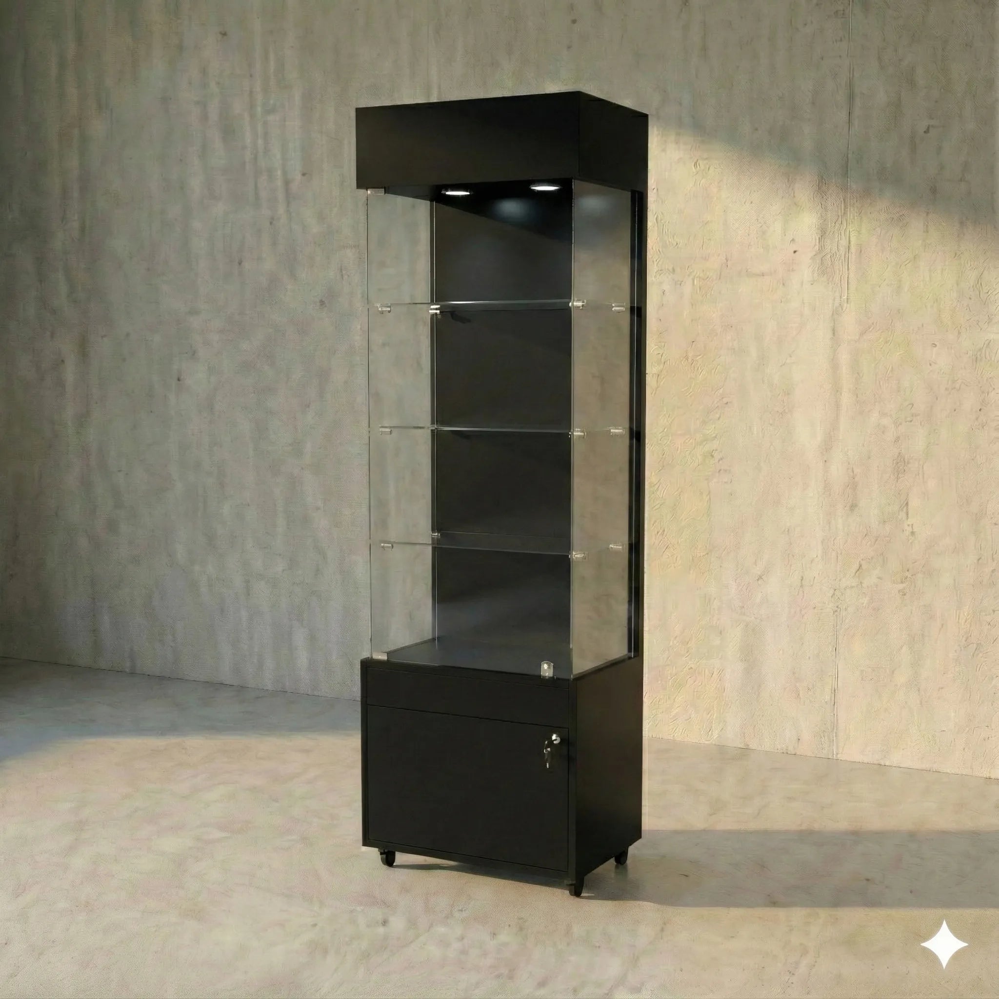 Vitrina 60x40 Liso CB Negro