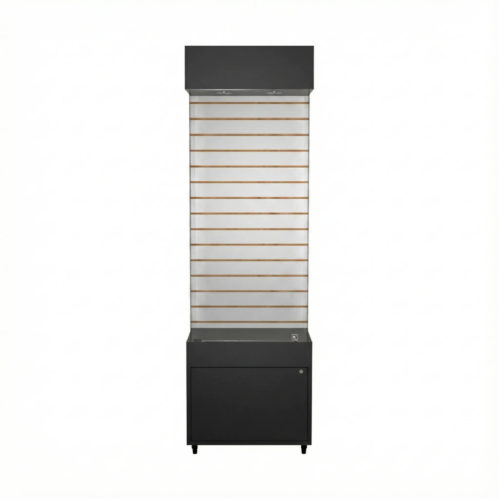 Vitrina 60x40 Ranurado CB Negro