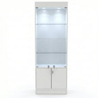 Vitrina Mural Melaminica Para Exhibición Con Bodega 70x40x200cm