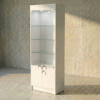 Vitrina Mural Melaminica Para Exhibición Con Bodega 70x40x200cm