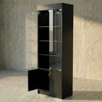 Vitrina Mural Melaminica Para Exhibición Con Bodega 70x40x200cm