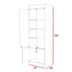 Vitrina Mural Melaminica Para Exhibición Con Bodega 70x40x200cm