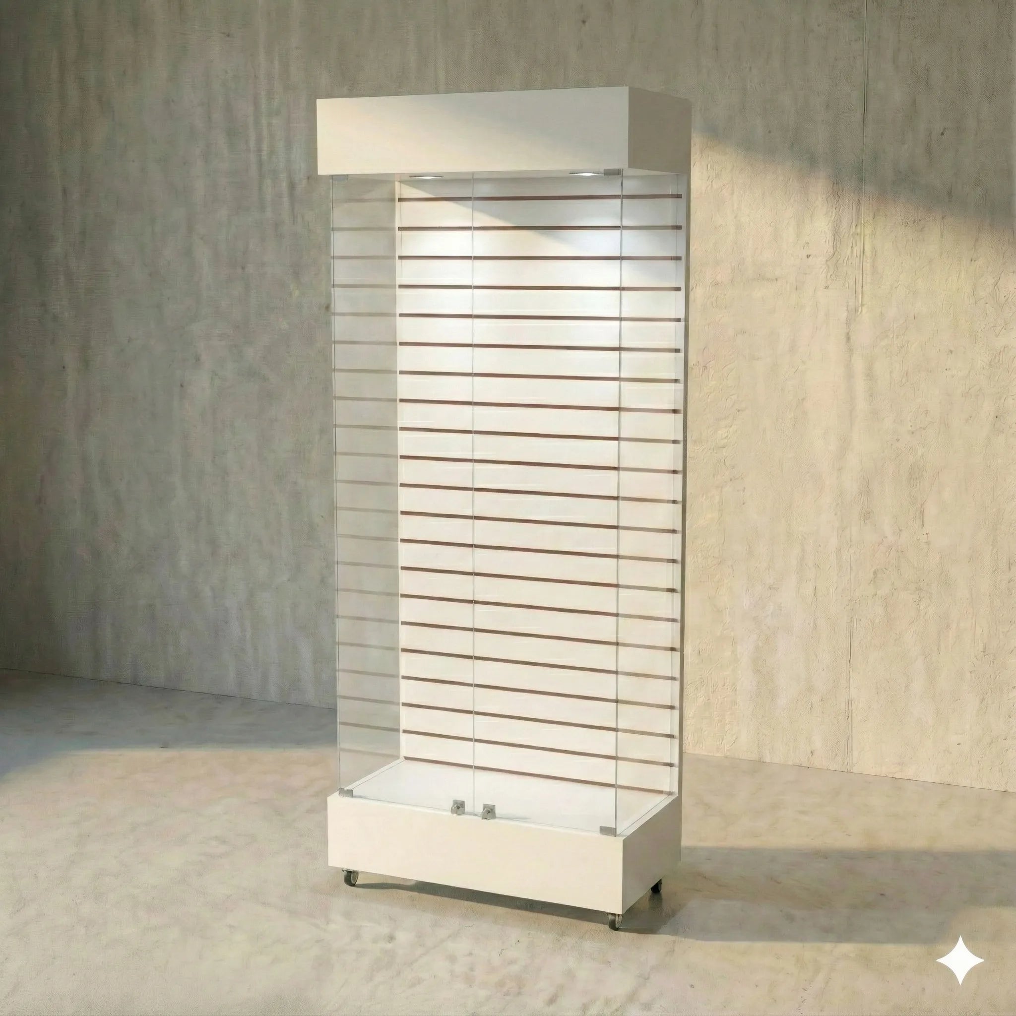 Vitrina 80x40 Ranurado SB Blanco