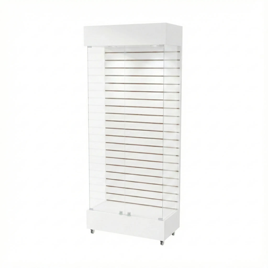 Vitrina 80x40 Ranurado SB Blanco