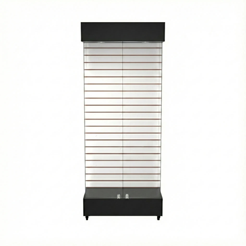 Vitrina 80x40 Ranurado SB Negro