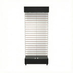 Vitrina 80x40 Ranurado SB Negro