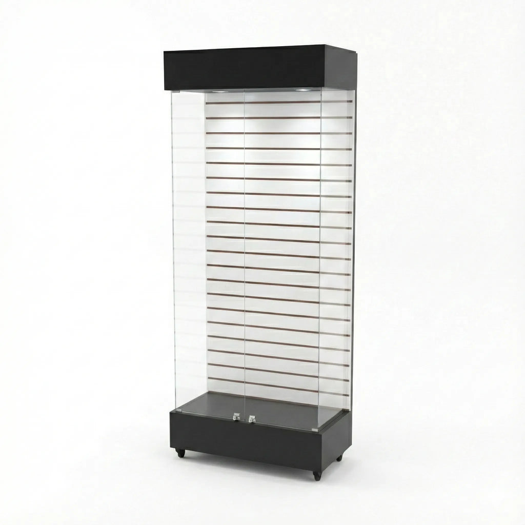 Vitrina 80x40 Ranurado SB Negro
