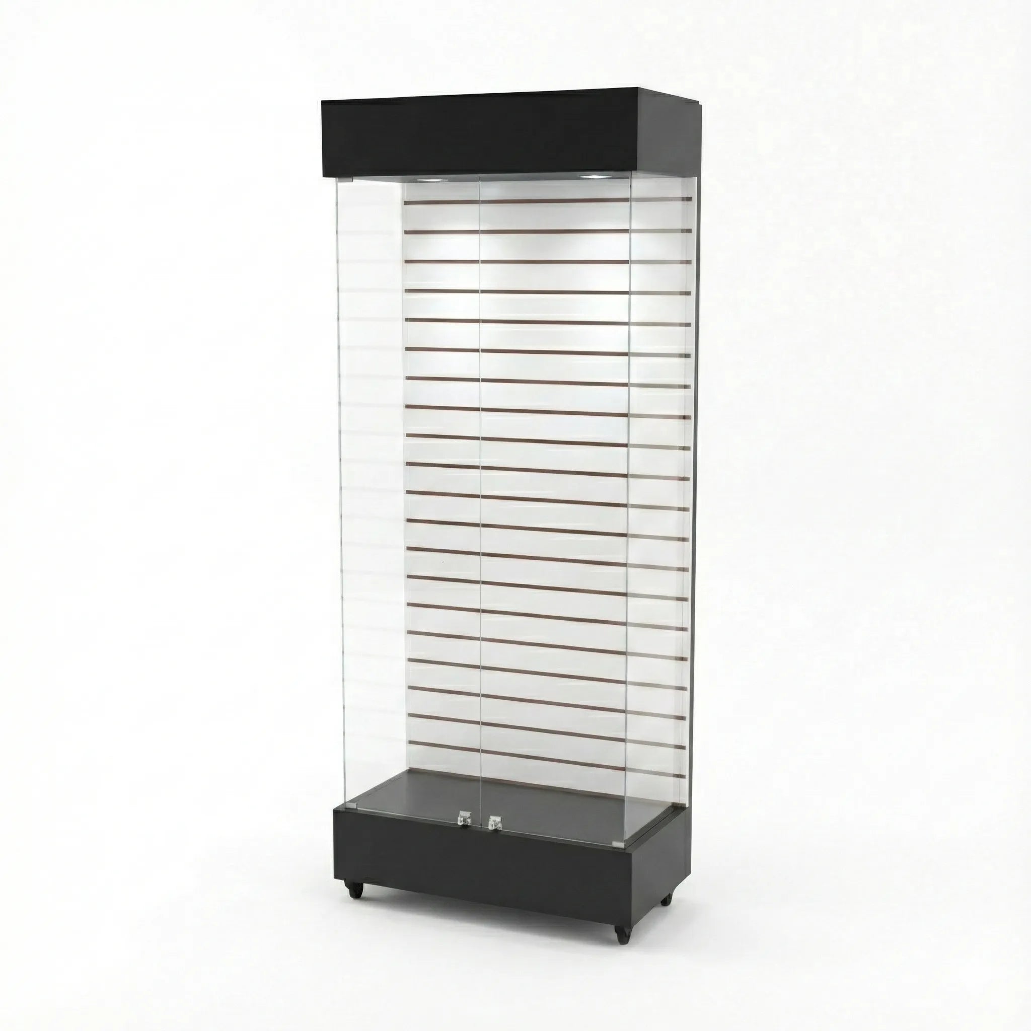 Vitrina 80x40 Ranurado SB Negro