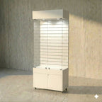 Vitrina 80x40 Ranurado CB Blanco