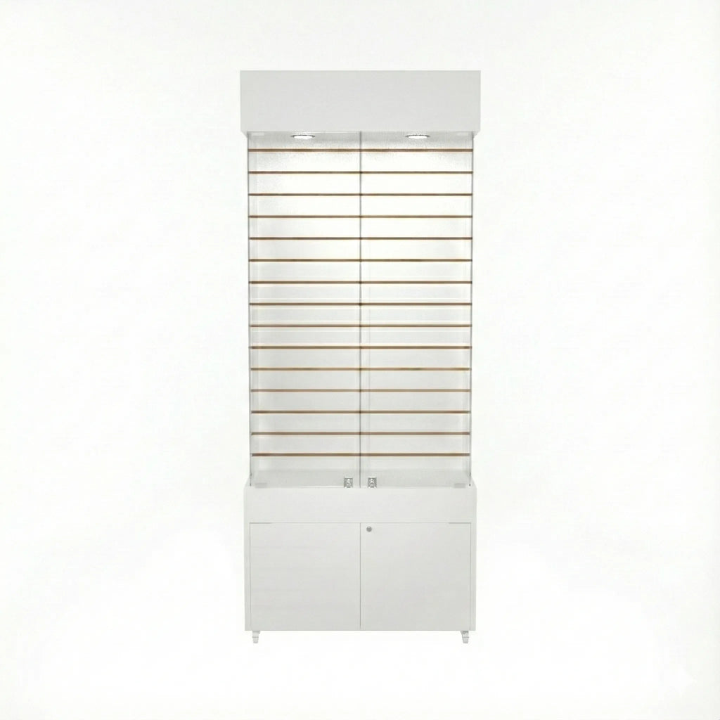 Vitrina 80x40 Ranurado CB Blanco